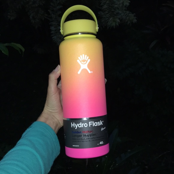 hydro flask yellow and pink